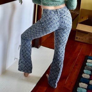 Blue Patterned Bell Bottoms/Bootcut Jeans 🐬🪁